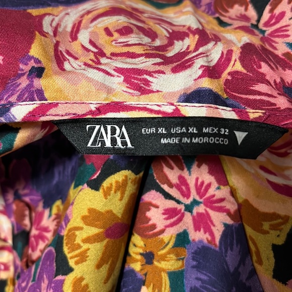 Zara Floral Long Sleeve Blouse - Picture 4 of 4